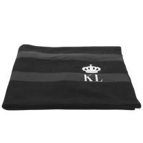 Kingsland Lola Wool Blanket Black/Grey 190x200